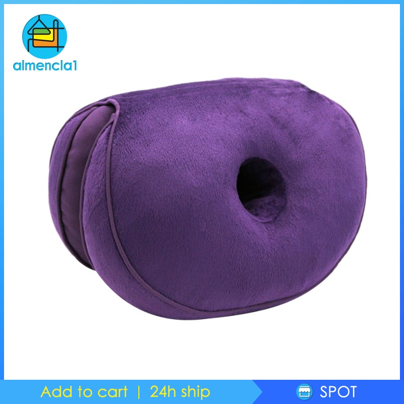 [ALMENCLA1]Memory Foam Donut Cushion Seat Support Office Chair Travel Pillow Rose Red