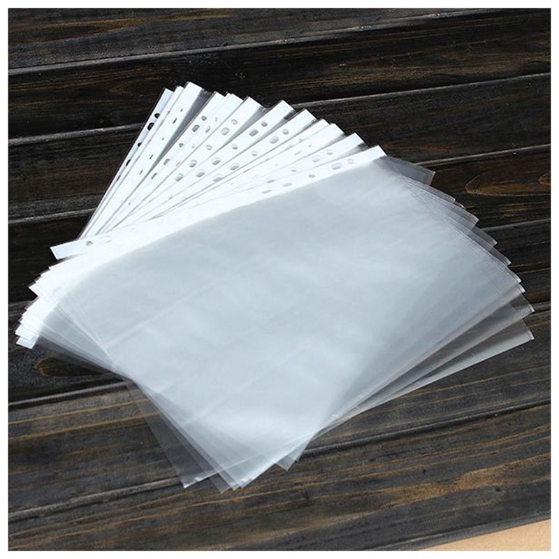 Set 100 Túi Đựng Tài Liệu Khổ A4 Bằng Nhựa PP Trong Suốt Dày 0.03mm