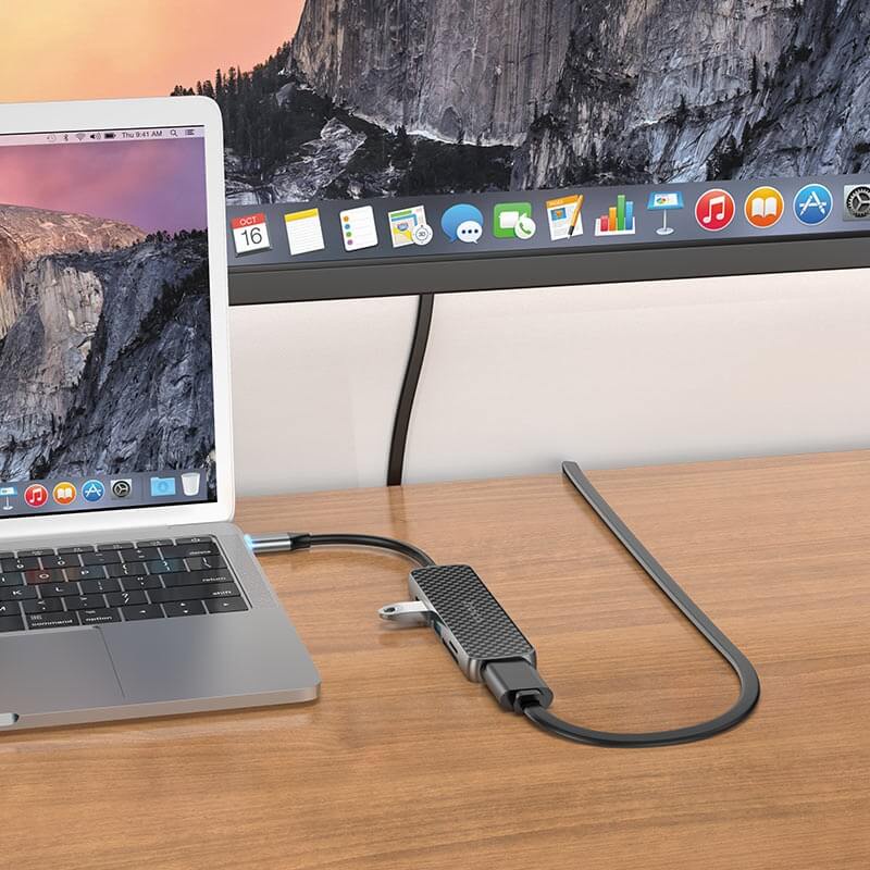 HUB USB-C RA HDMI - THẺ NHỚ - USB 3.0 HOCO HB24