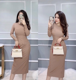 ĐẦM BODY TAY DÀI CỔ TRÒN