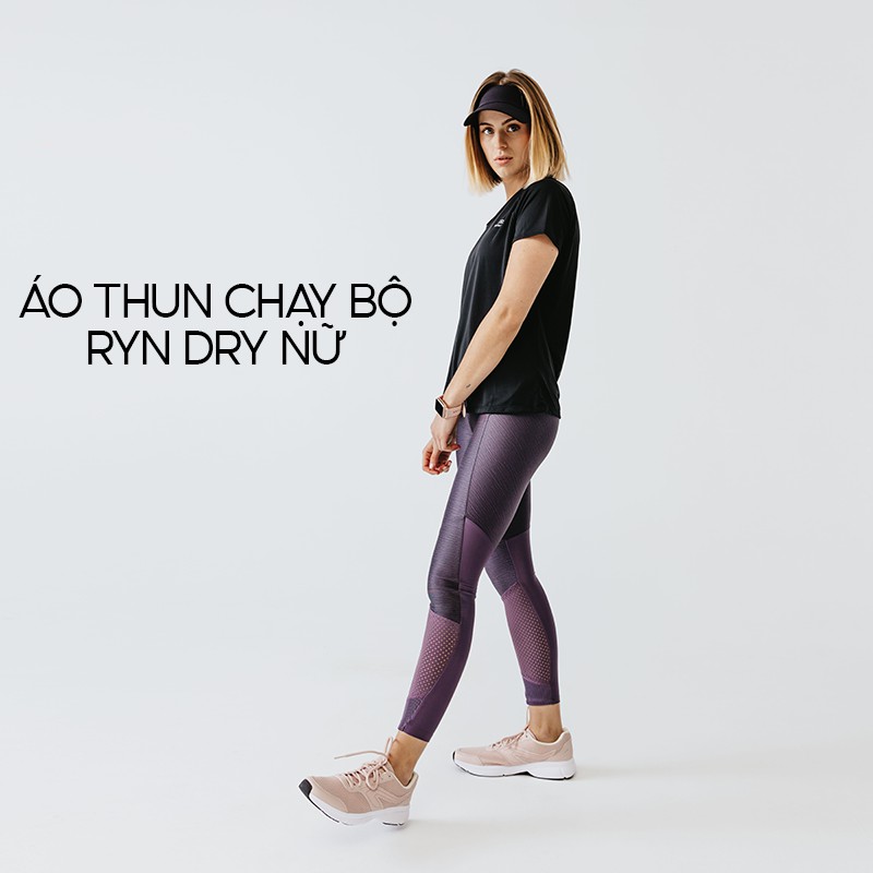 Áo thun thể thao nữ DECATHLON run dry chuyên chạy bộ, nhanh khô - nhiều màu