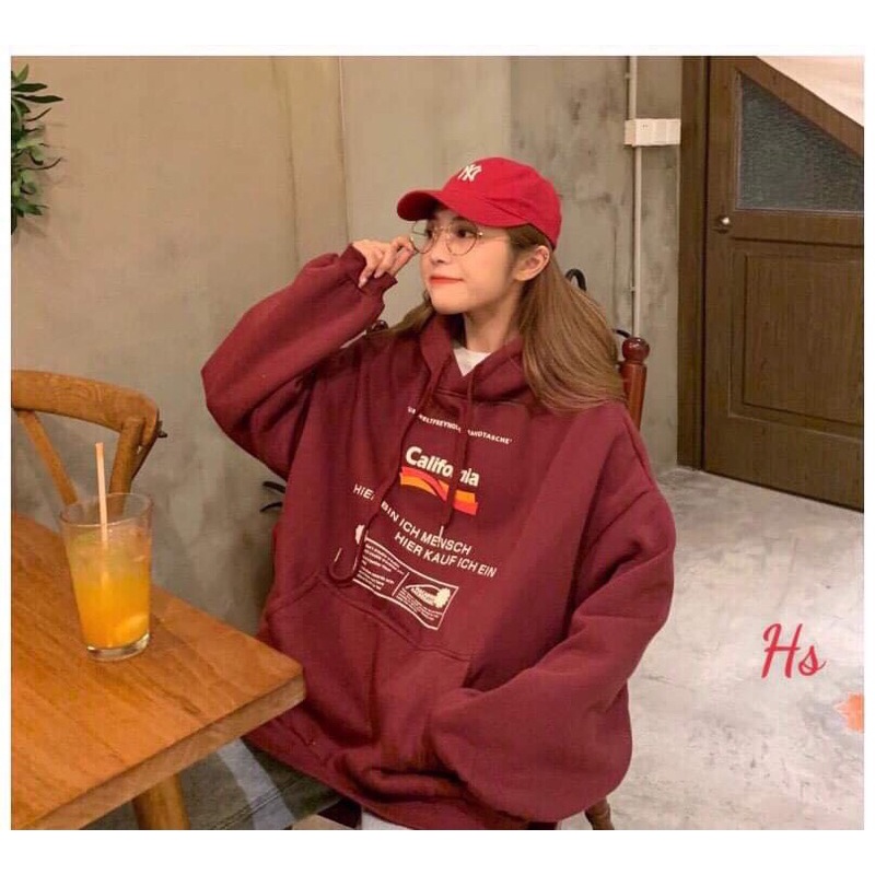 Áo Hoodie Nỉ CALIFOR Unisex 🦋 Áo Nỉ Nam Nữ Dáng Rộng Kèm Mũ Túi Trước 2 Màu 🦋 | BigBuy360 - bigbuy360.vn