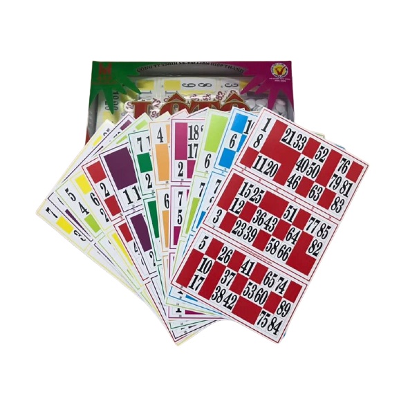 Bộ lô tô liên hiệp thành 90 số _quân cờ bằng nhựa melamine cao cấp