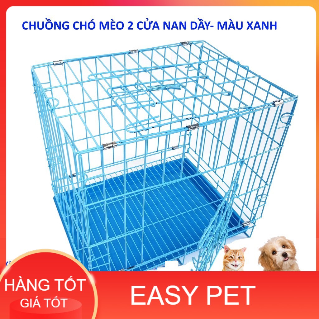 HN- Chuồng chó mèo dạng Lồng cho thú cưng gấp gọn sơn tĩnh điện dùng để làm chuồng nuôi chó mèo Màu Ngẫu nhiên sd35 sd45