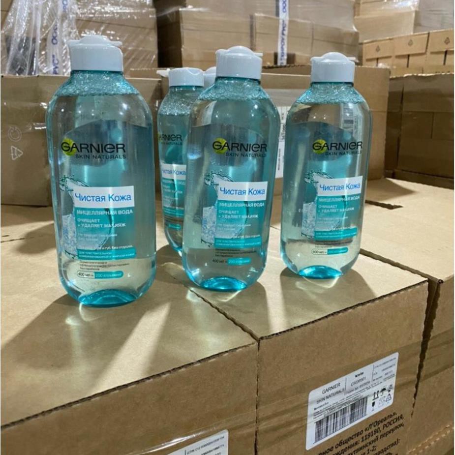 Nước tẩy trang Garnier Nga 400ml, 125ml nắp trắng vỏ xanh | BigBuy360 - bigbuy360.vn