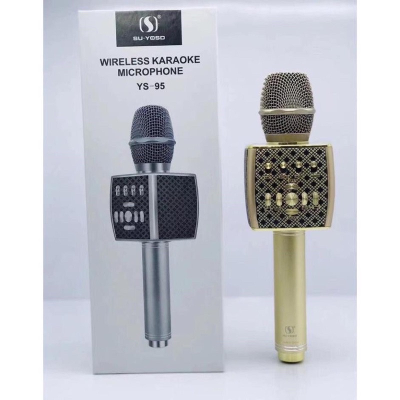 MIC KARAOKE BLUETOOTH YS95 - MICRO KHÔNG DÂY CAO CẤP - LIVESTREAM - ÂM THANH SỐNG ĐỘNG - THẺ NHỚ - GHI ÂM