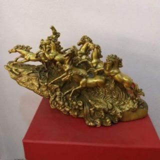Tượng bát mã mã đáo thành công bằng đồng cao cấp 29cm.