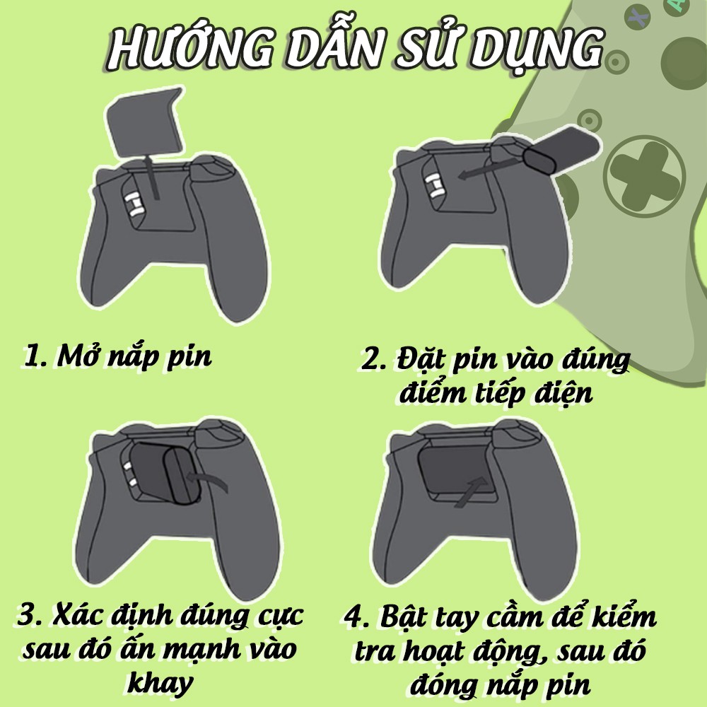 Pin sạc cho Tay Cầm Xbox One, Xbox One S, Xbox Series X, pin sạc xbox chính hãng Microsoft Xbox