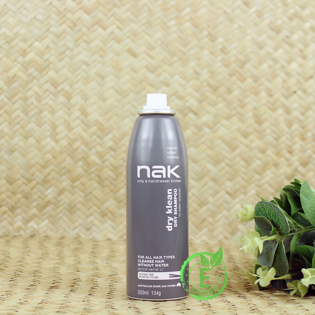 [ CHÍNH HÃNG - SHOP TPHCM] Dầu Gội Khô Nak Dry Klean Dry Shampoo 200ml | Làm sạch tóc tức thì - Nhập khẩu Úc