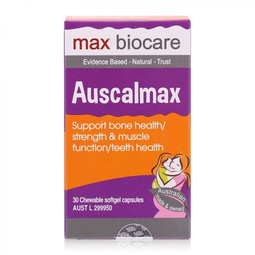 Viên Uống Auscalmax Giúp Phát Triển Chiều Cao, Chắc Xương, Răng Và Ngừa Loãng Xương (Hộp 30 Viên)