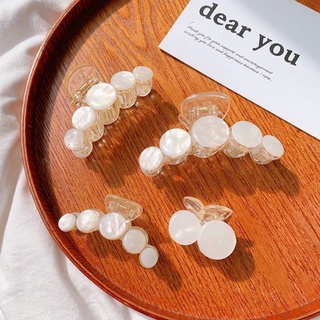 Kẹp càng cua búi tóc đính đá thanh lịch sang trọng - kẹp búi tóc trắng