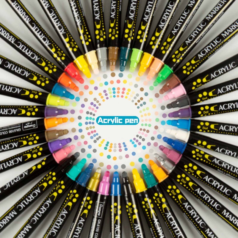 Goo 12 / 24 Bút Lông Đánh Dấu Hai Đầu Màu Ánh Kim Dùng Làm Album Ảnh / Ký Tên