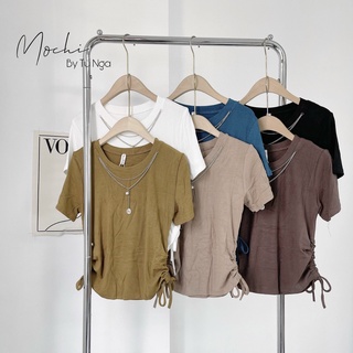 Áo thun cotton tăm dây rút eo (hàng đẹp)