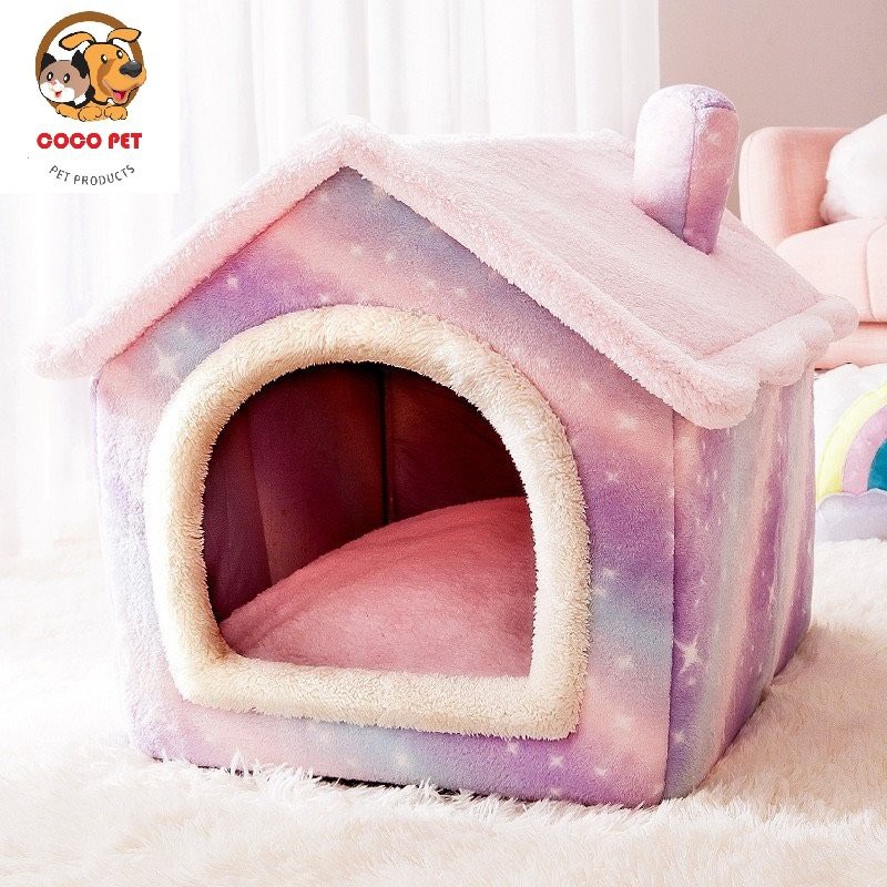Nhà Nệm/Chuồng Nệm Cao Cấp Cho Chó Mèo Thú Cưng, Có Thể Gấp Gọn Tháo Rời Giặt Rũ Vệ Sinh Dễ Dàng