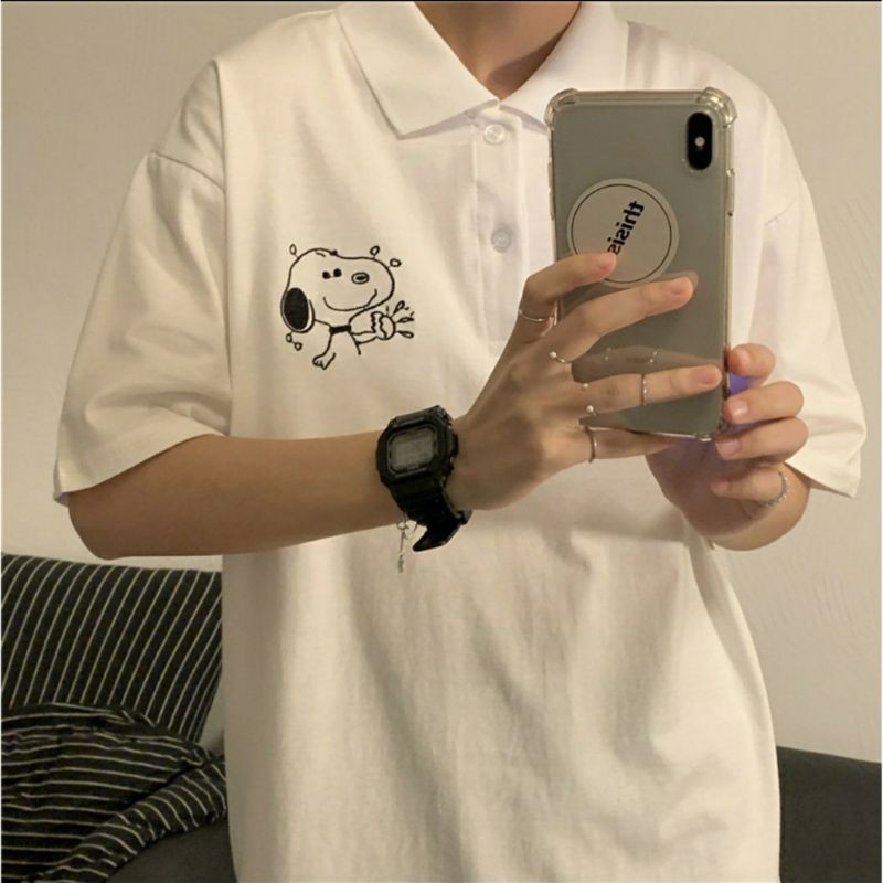 Áo Thun POLO in hình CÚN dễ thương form unisex (Ảnh thật)