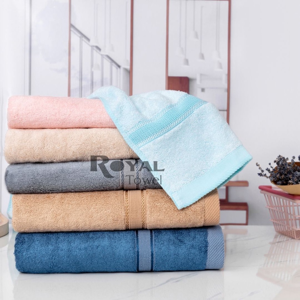 Khăn Tắm Khăn Gội Đầu Khăn Lau Mặt Sợi Tre ROYAL TOWEL Cao Cấp Xuất Nhật, Thấm Hút Không Ra Màu