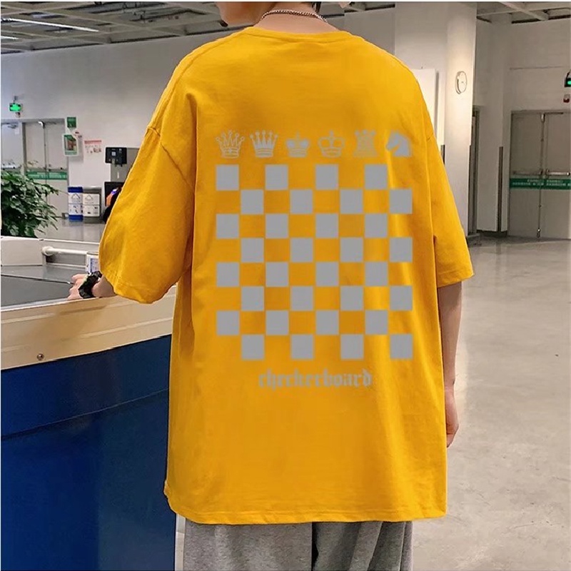 Áo Thun Dáng Rộng In Họa Tiết Phong Cách Hip Hop Đường Phố Hàn Quốc Thời Trang Mùa Hè Cho Nam Và Nữ M-8XL