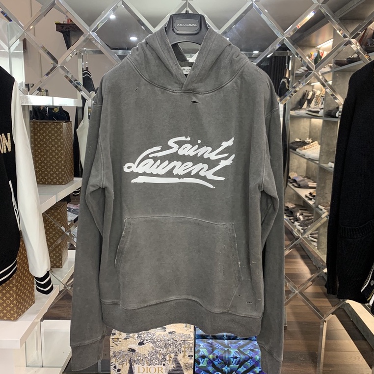 Áo thu đông ☀ ĐỦ SIZE 45-85 KG ☀ Áo hoodie Saint Laurent loang rách