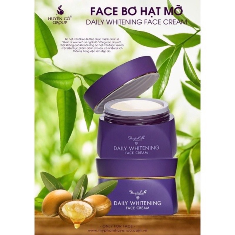 KEM FACE BƠ HẠT MỠ HUYỀN CÒ (kem ngày)