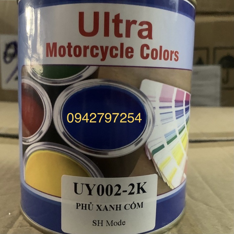 Sơn xe máy Honda Wave Alpha màu Xanh cốm UY002-1K và UY002-2K Ultra Motorcycle Colors