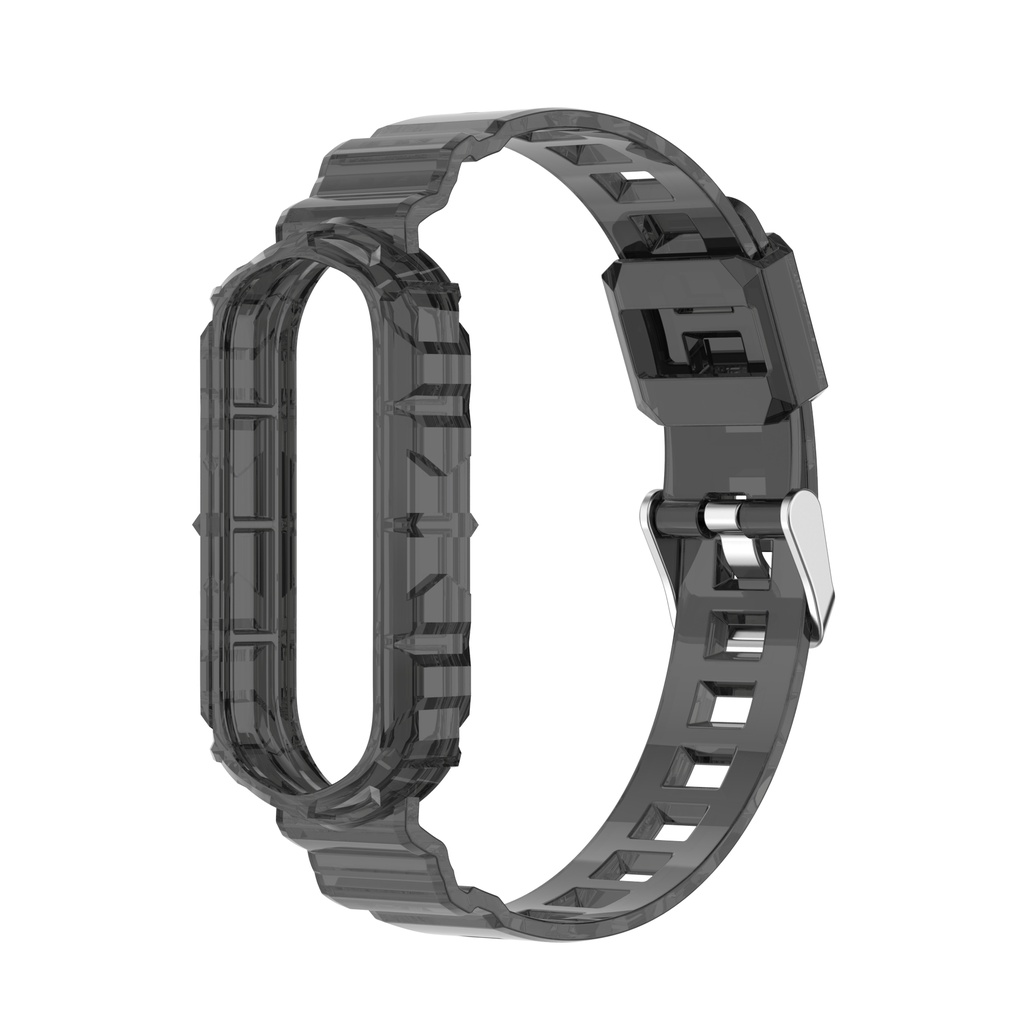 Dây Đeo Silicone Trong Suốt Cho Đồng Hồ Thông Minh Xiaomi Mi band 3 4 Miband 3 4 5 6 7