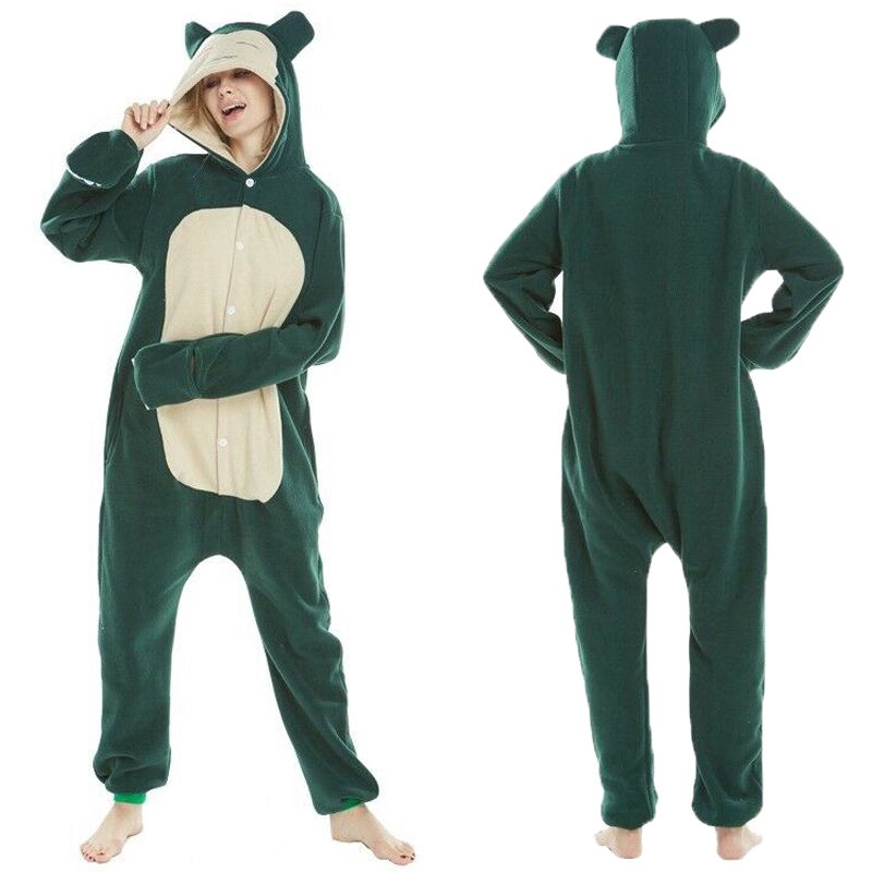 Pokemon Kigurumi Anime Snorlax Cosplay Pajamas Jumpsuit Adult Sleepwear Onesie