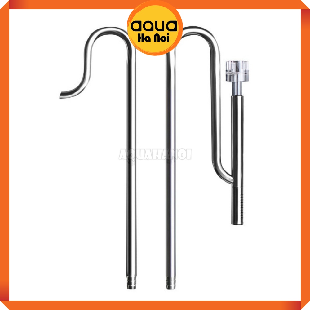 Bộ In out inox Mufan - Có lọc váng - Phi 12/16 mm - In Out dùng cho lọc thùng ngoài bể cá thủy sinh