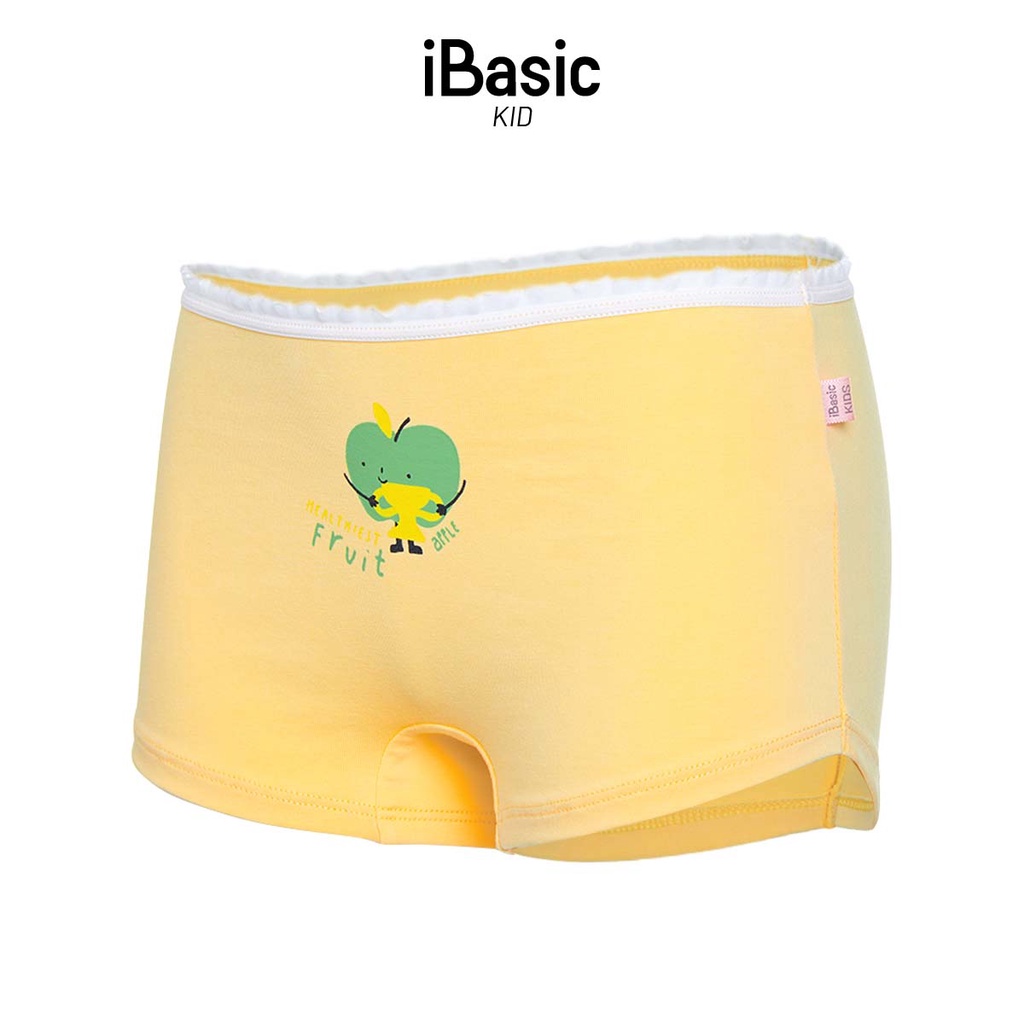 Hộp 5 quần lót bé gái cotton boyshort hình in đáng yêu iBasic PANG021
