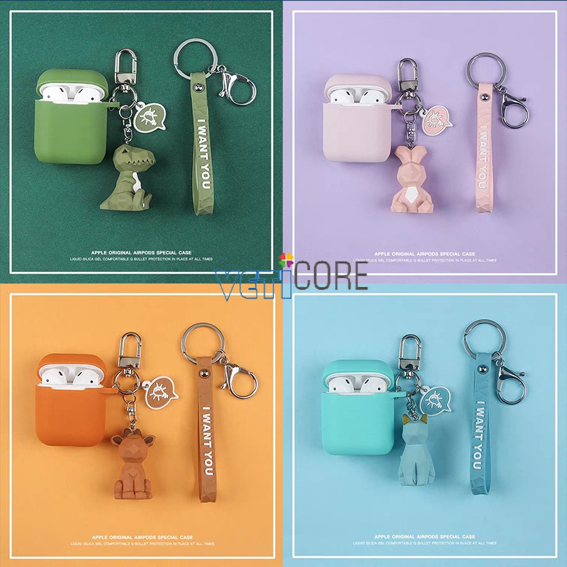 Vỏ bảo vệ hộp đựng tai nghe dễ thương hình thỏ