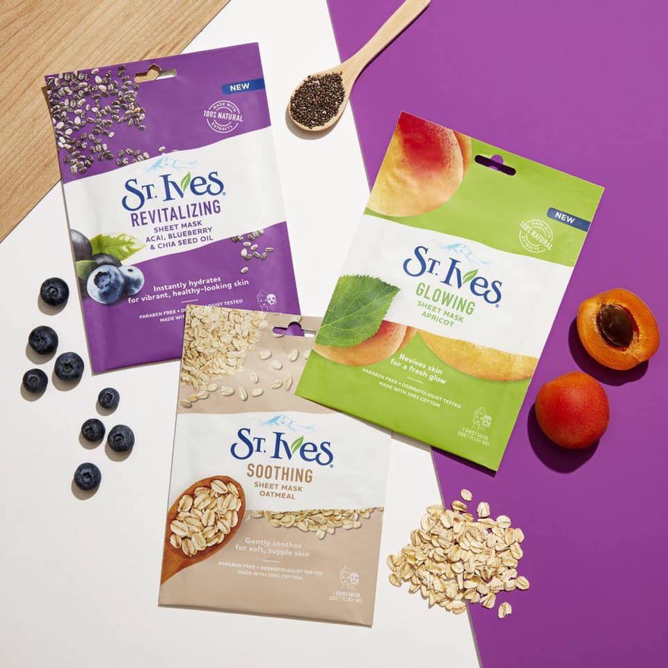 Mặt Nạ St.ives Sheet Soothing Oatmeal Sheet Mask.