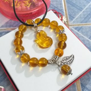 Combo bộ đá phụ kiện và vòng cổ hồ ly