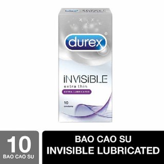 Bao cao su Durex Invisible Extra Lubricant 10 bao