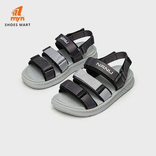 Giày Sandal Nam Nữ Nanu 11 NN11 - All grey -3 quai ngang có thể tháo quai sau