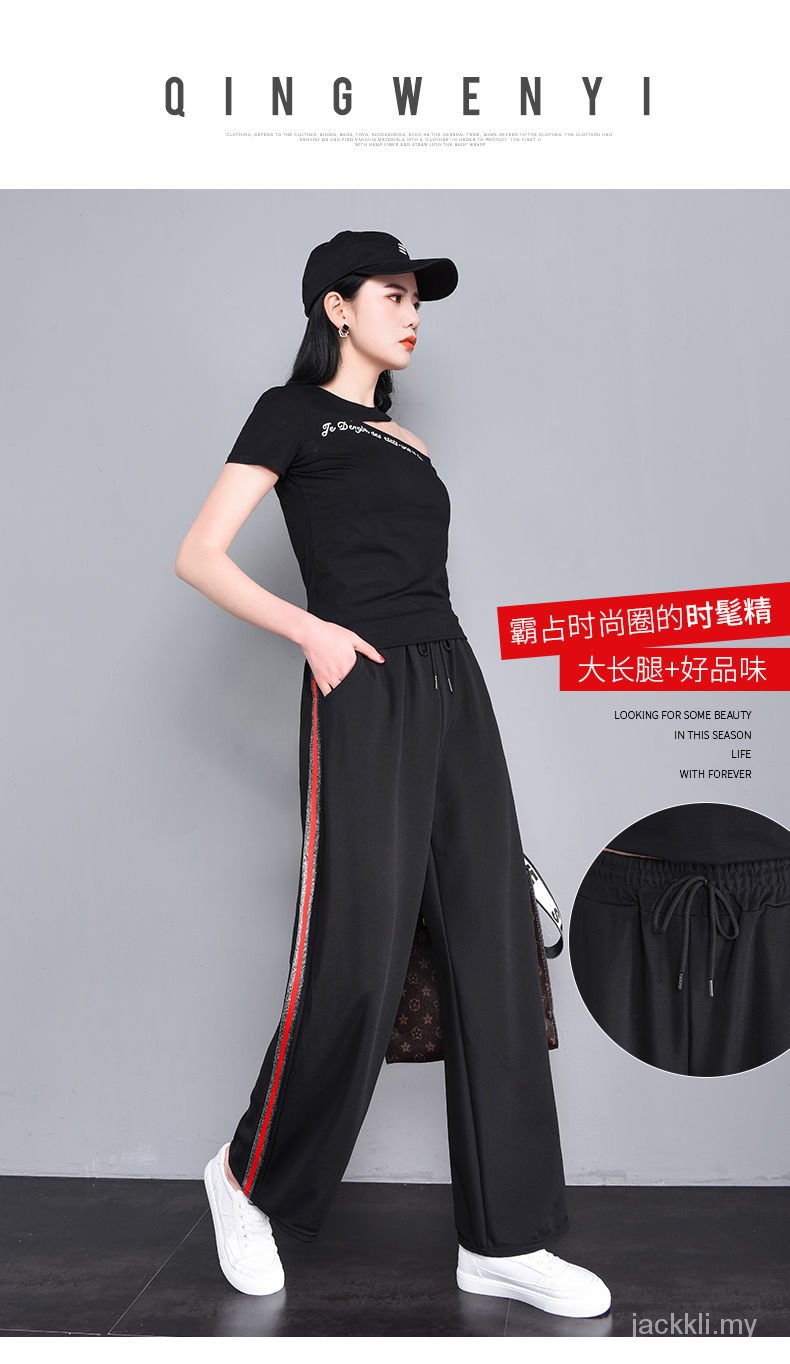 Quần Thể Thao Ống Rộng Lưng Cao Thời Trang Mùa Hè Dành Cho Nữ 2021 | BigBuy360 - bigbuy360.vn