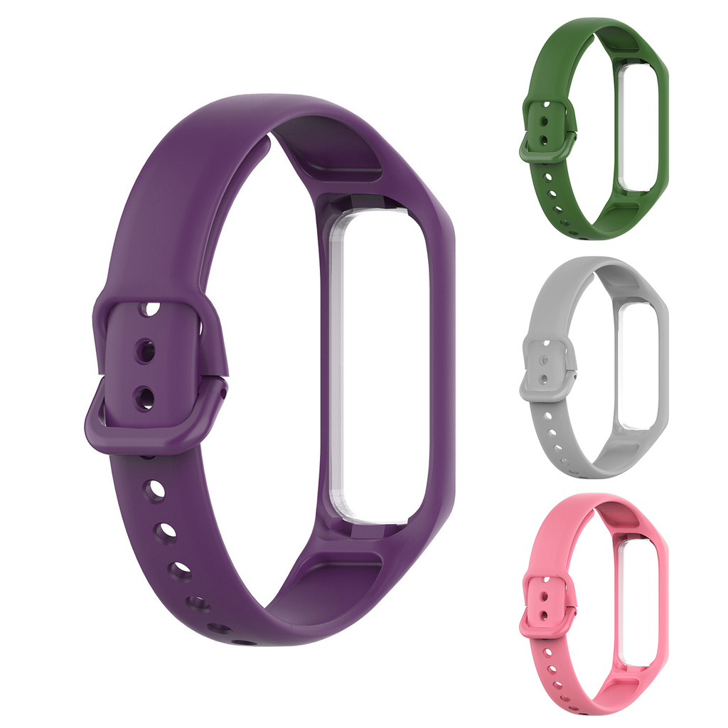 Dây Đeo Silicon Màu Trơn Cho Đồng Hồ Thông Minh Samsung Galaxy Fit 2