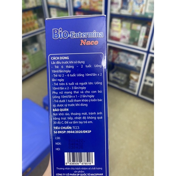 ✅ Men Bio-Entermina Naco hỗ trợ tiêu hoá khoẻ,bổ sung lợi khuẩn, giảm táo bón, rối loạn tiêu hoá