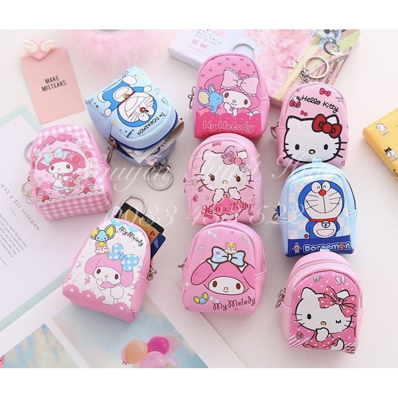 Móc khóa - túi ví Hello Kitty Doremon Doraemon