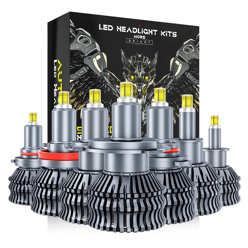 Set 2 Đèn Pha 55W 11000LM H7 H1 H11 H8 H3 9005 HB3 9006 HB4 9012 HIR2 LED Canbus 360 Độ 6500K 12V 14V Dành Cho Ô Tô