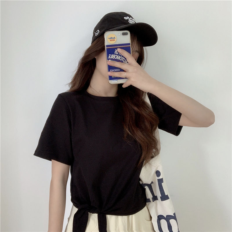 Áo Croptop Ngắn Tay Trơn Màu Xinh Xắn Dành Cho Nữ 2021 | BigBuy360 - bigbuy360.vn