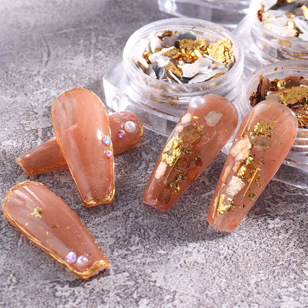 1 Hộp Kim Sa Lá Nhôm Lấp Lánh Trang Trí Móng Tay Mùa Đông|Lá Kim Tuyến Trang Trí Móng Tay