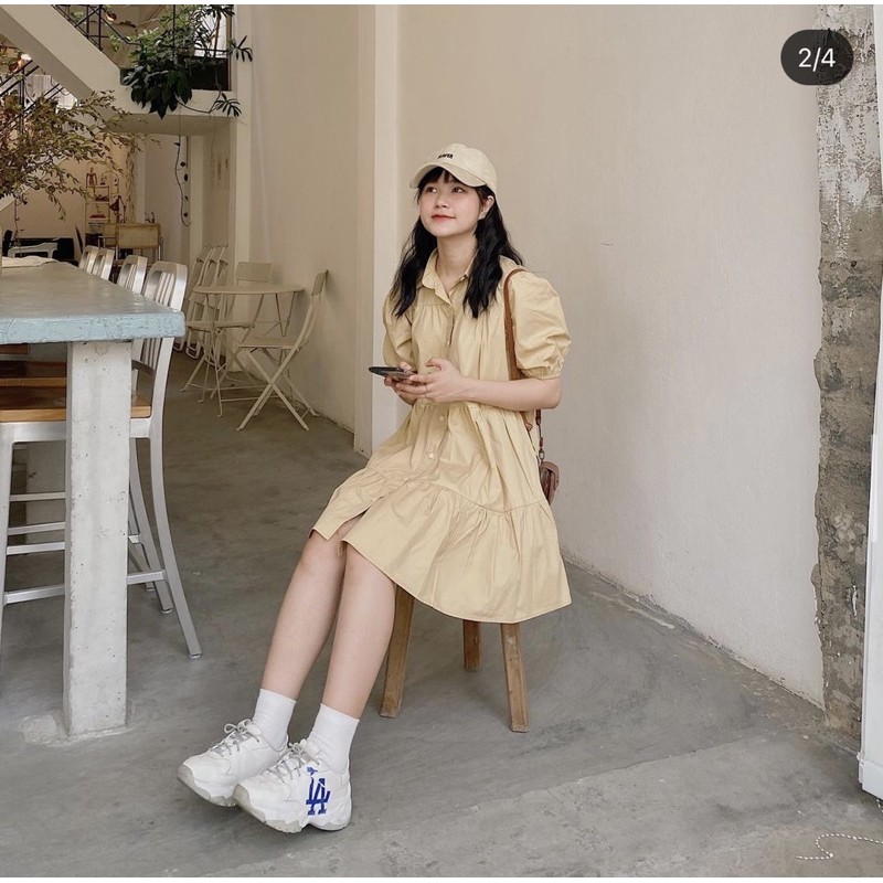 ĐẦM BABYDOLL 2 TẦNG CỔ TÀU