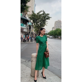 Đầm nút bọc TT linen Cói Design