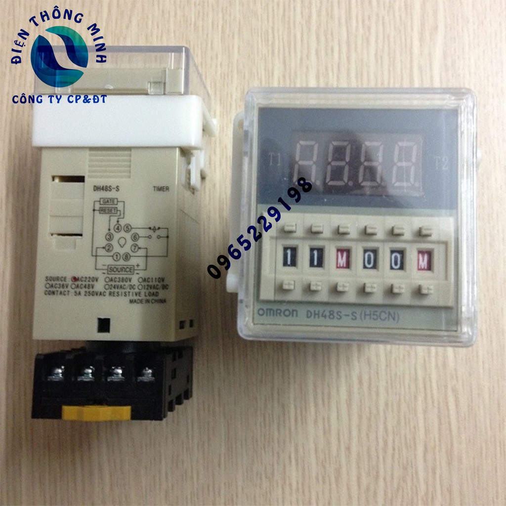 Rơle thời gian (Timer) Omron DH48S-1Z DH48S-2Z, DH48S-S (Kèm đế) Relay thời gian Công tắc hẹn giờ DH48S