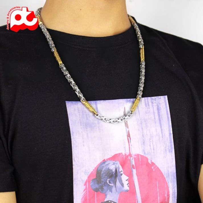 Dây chuyền nam cao cấp thời trang đẹp titan thép không gỉ kiểu zizac PT JEWELRY kích cỡ 5mm PTDCNA186