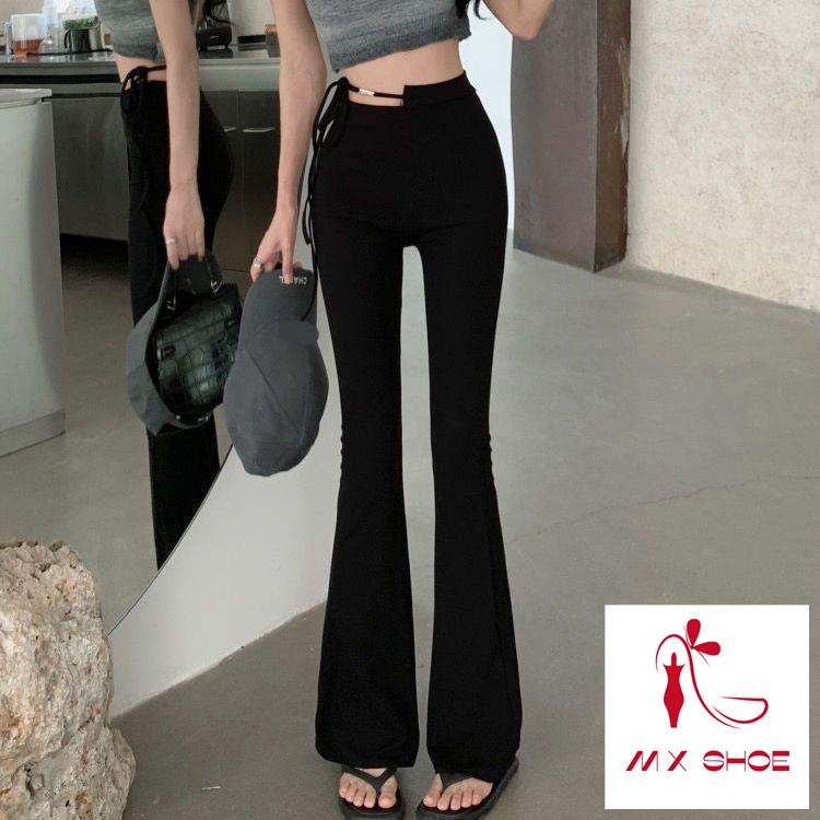 M & X  Quần Tây Ống Loe Lưng Cao Dáng Ôm Thời Trang Thu Đông Hàng Mới Dành Cho Bạn Nữ