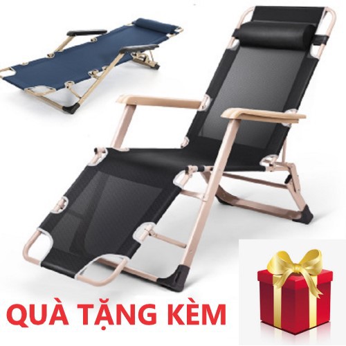 Ghế gấp mở rộng 2 chân, ghế gấp thư giãn đa năng có thể nằm, ghế gấp cao cấp