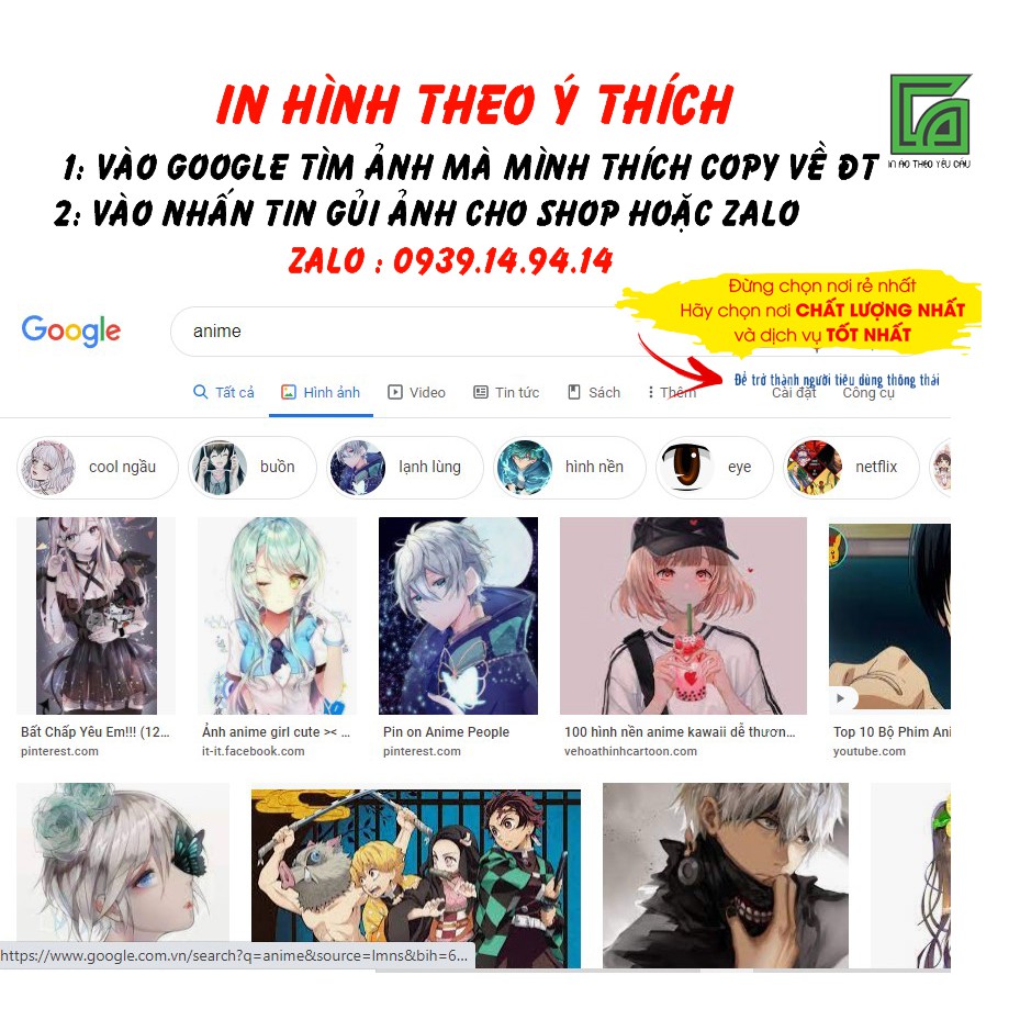 Áo Thun In Hình Nhân Vật Anime Theo Sở Thích Vải Thái Nhiều Màu