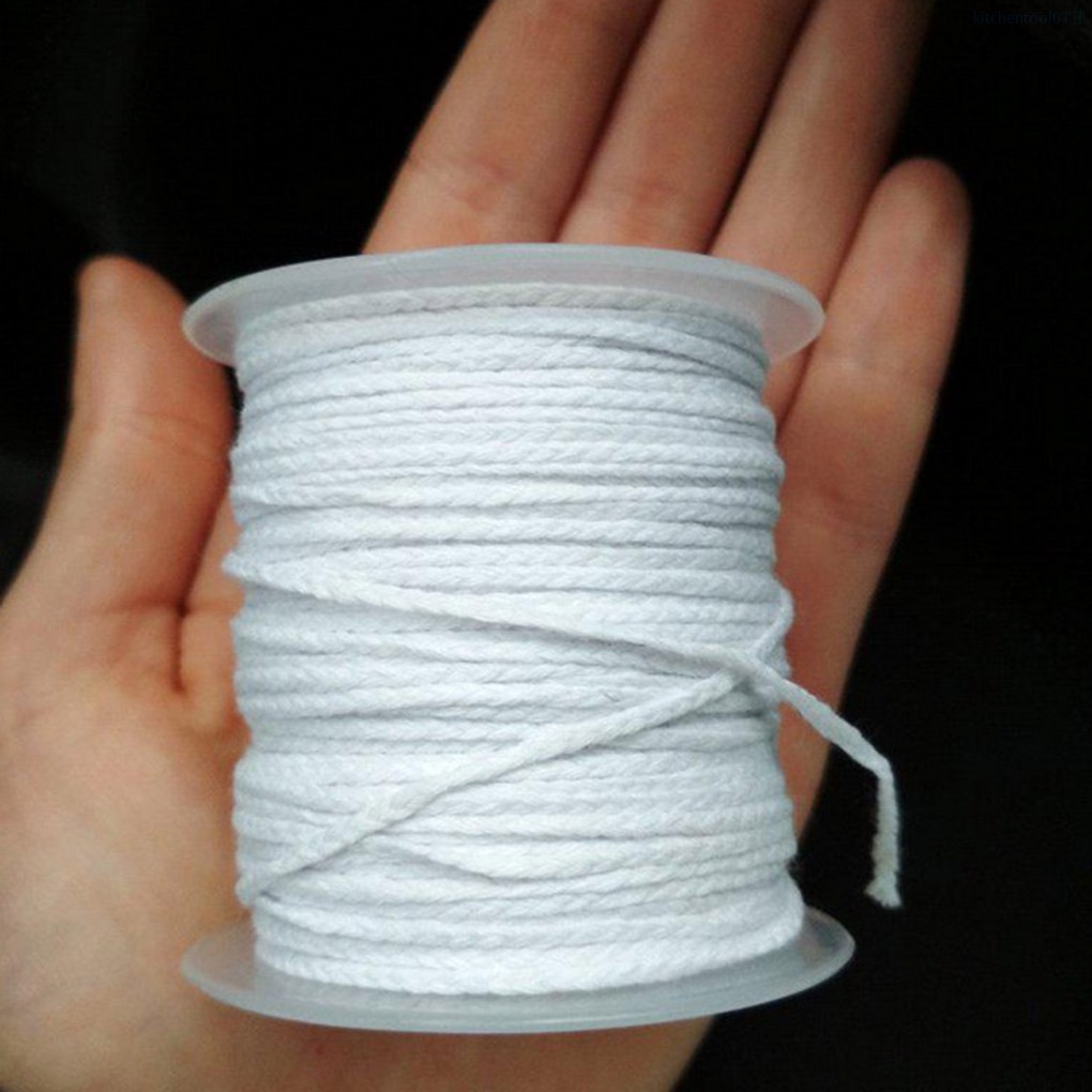 1 cuộn dây bấc đèn cầy cotton dài 61m dùng trang trí DIY