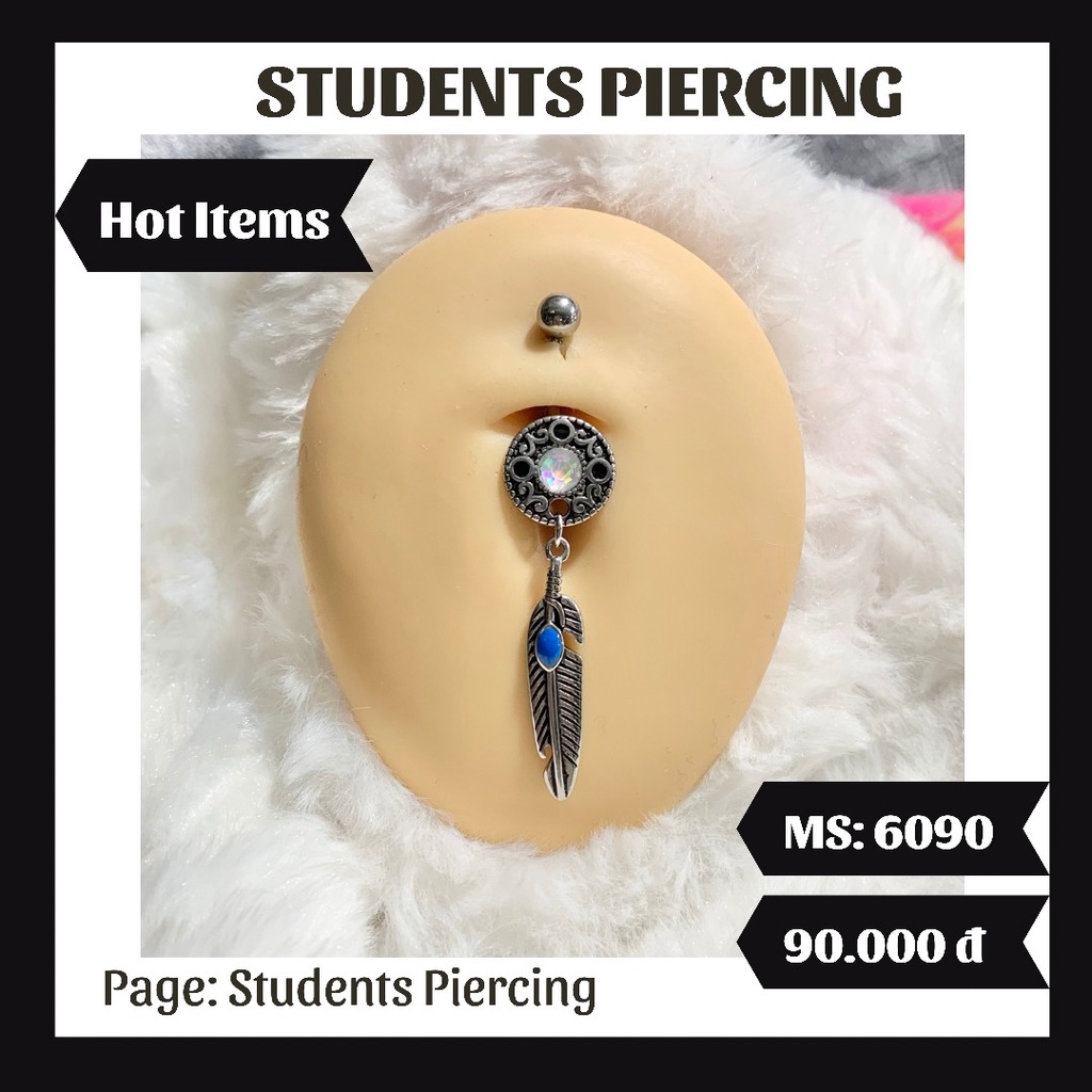 [Rẻ Vô Địch] Khuyên Rốn Hình Dreamcatcher - Khuyên Thép 316L