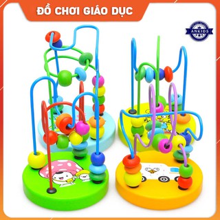 Luồn hạt mini bằng gỗ - đồ chơi gỗ